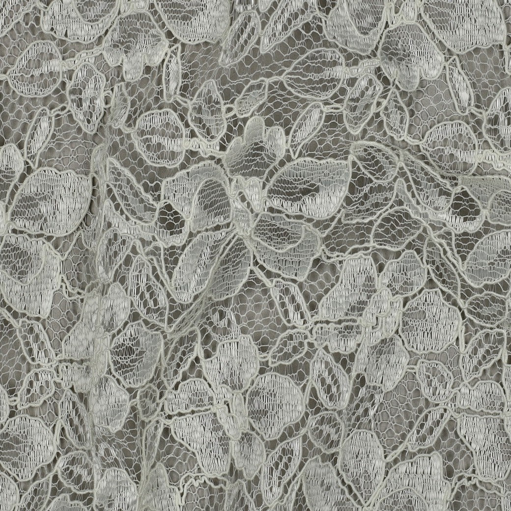 Lace blonde 2 side - Blomster - offwhite