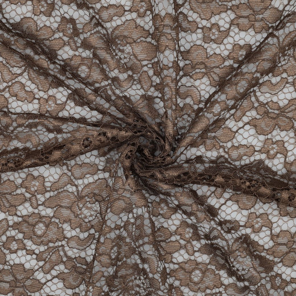 Lace blonde 2 side - Blomster - Brun