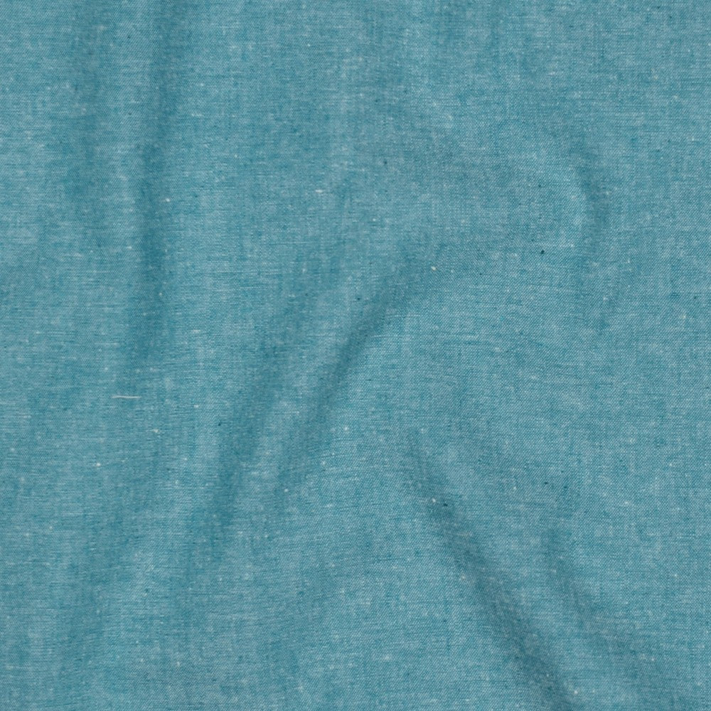 Poplin Garnfarget , Melert petrol