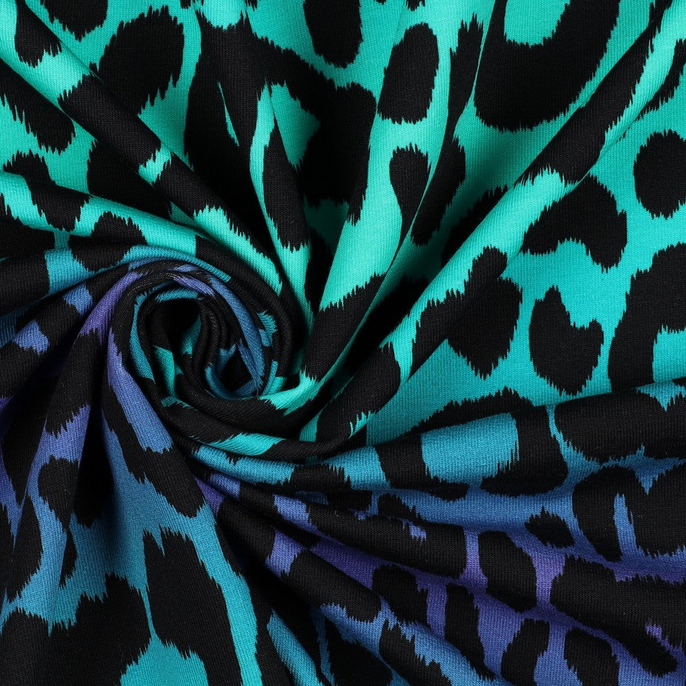 French Terry - Leopard Motiv Multi