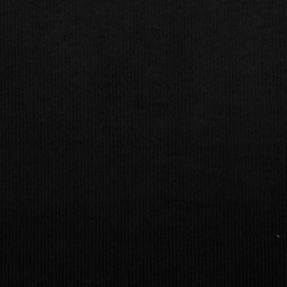Kordfløyel - Vasket 6W med Stretch, Svart