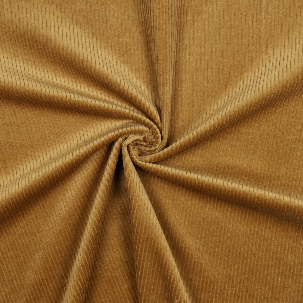 Kordfløyel - Vasket 6W Stretch, Sennep