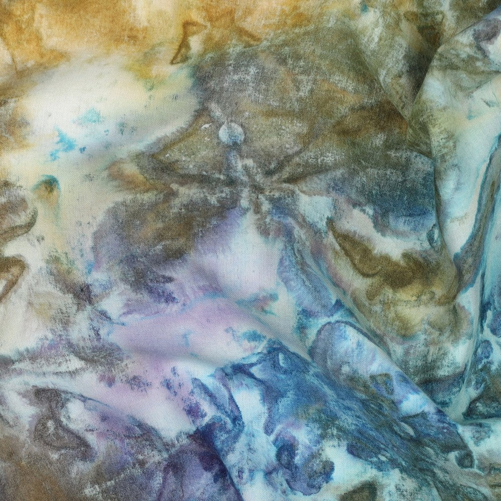 Beklednings Bomull - Batikk, Lilla Turkis