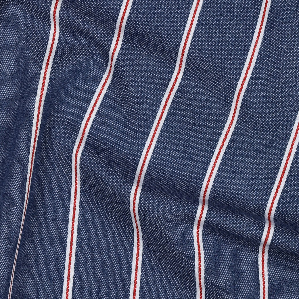 Tynn Denim/Jeans Stripet - Blå
