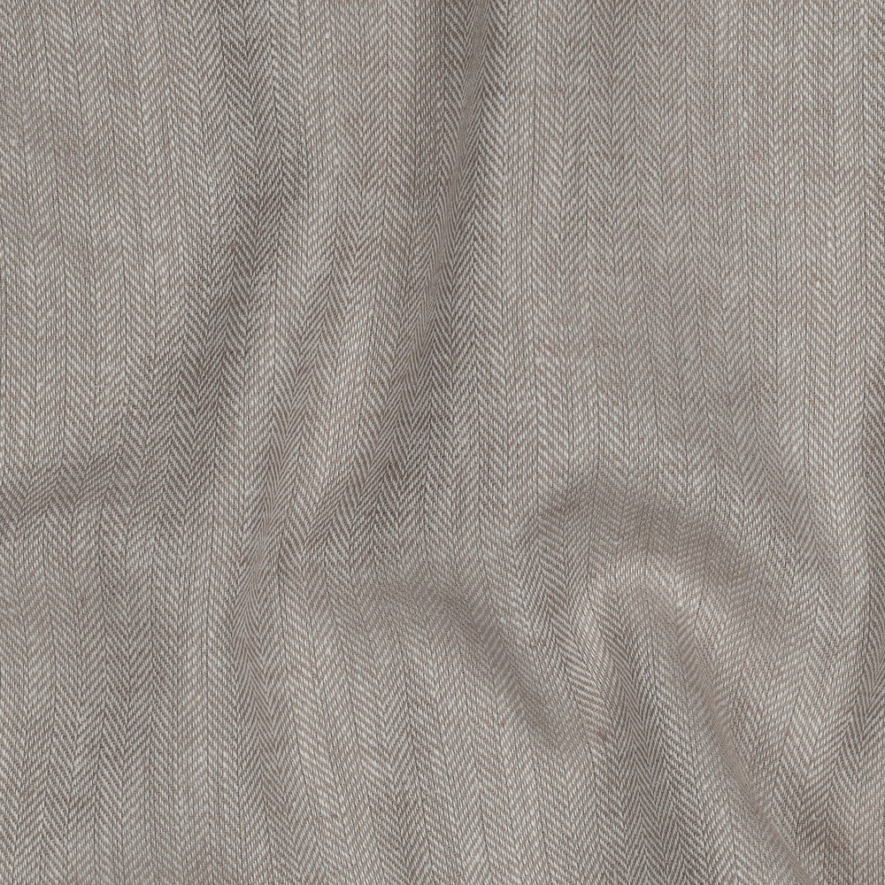 Linen Bomull - Fiskebeinsmønster,Beige