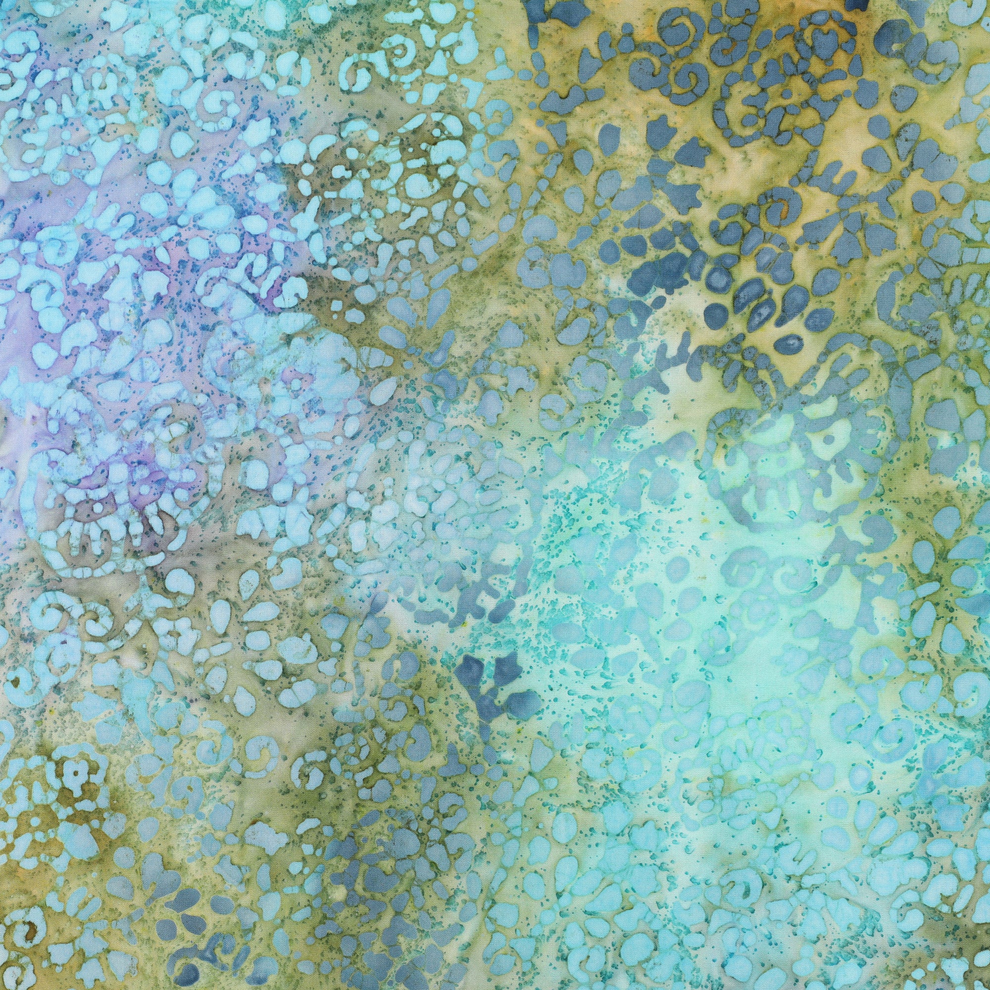 Vevd Viskose - Batikk, Grønn turkis