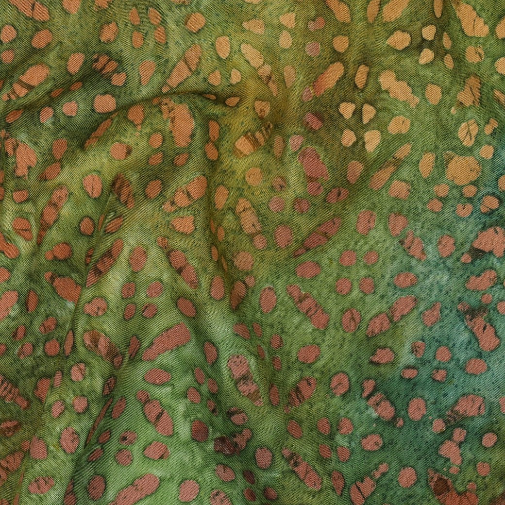 Vevd Viskose - Batikk, grønn