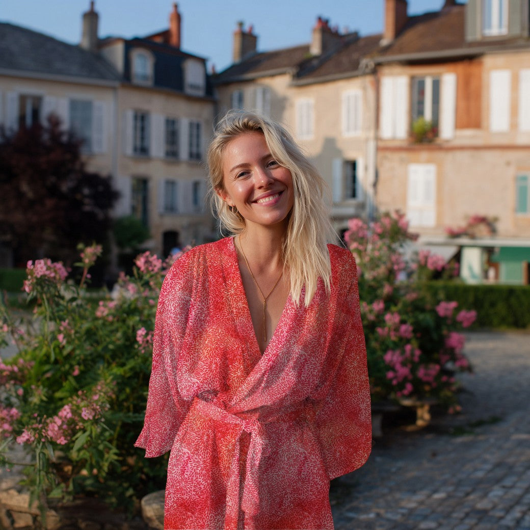 Vevd Viskose - Batikk, Turkis