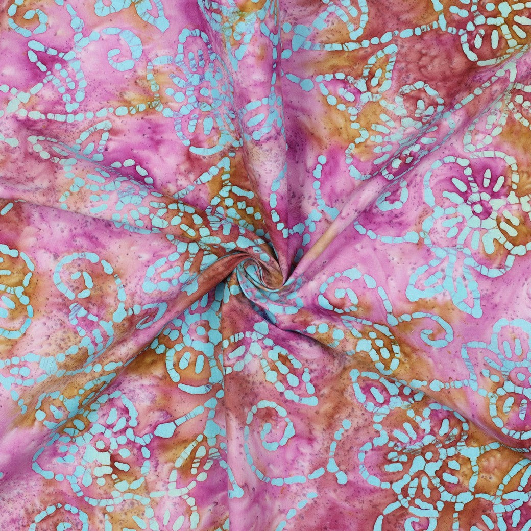 Beklednings Bomull - Batikk, Rosa