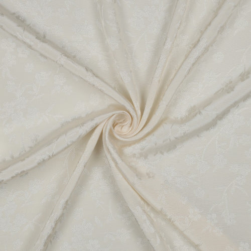 Viskose Jacquard - Blomster