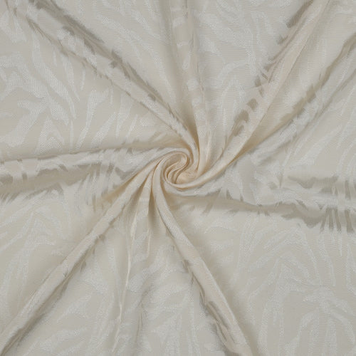 Viskose Jacquard - Dyreprint, Offwhite