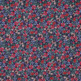 Bomull Poplin - Digital Små Blomster, Marineblå