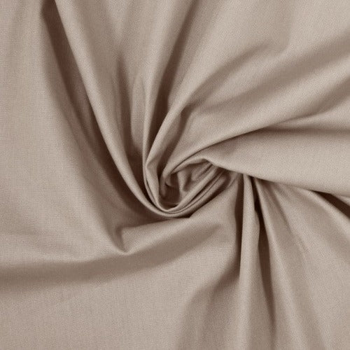 Bomull Ensfarget stoff Beige