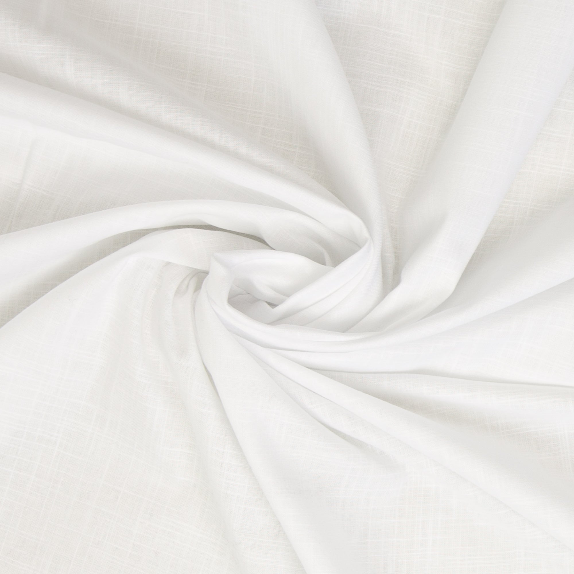 Vevd Bomullsstoff Chambray - Marina hvit