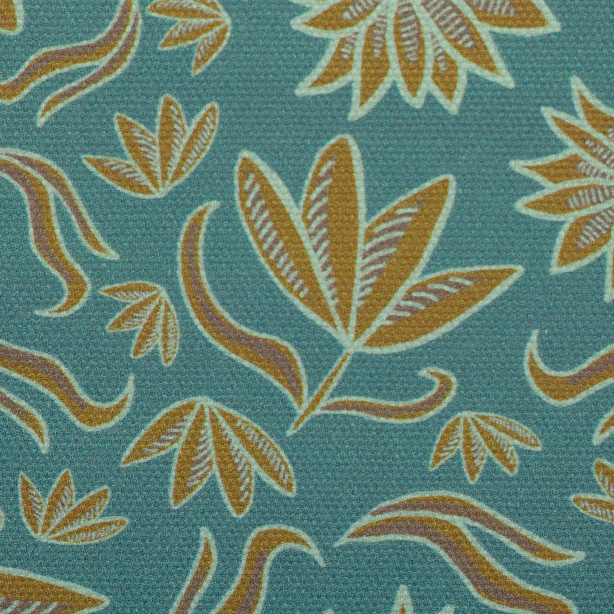 Kanvas - Retro Blomst Lys mint grønn