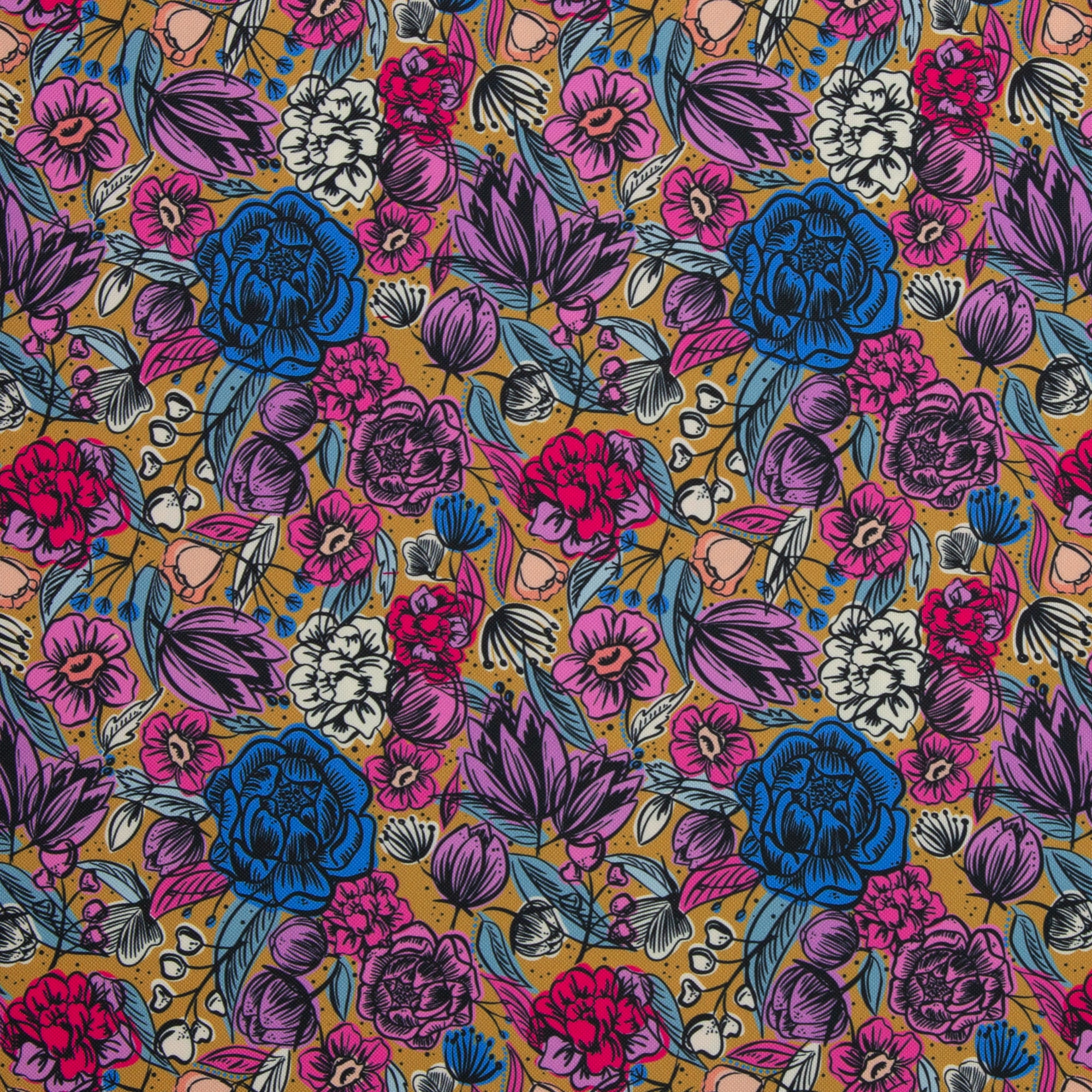 Vanntett Utendørsstoff - Happy Collection by Cherry Ochre