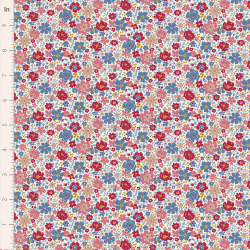Bomull - Tilda - Esther blomster - Cream