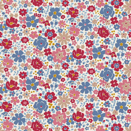 Bomull - Tilda - Esther blomster - Cream