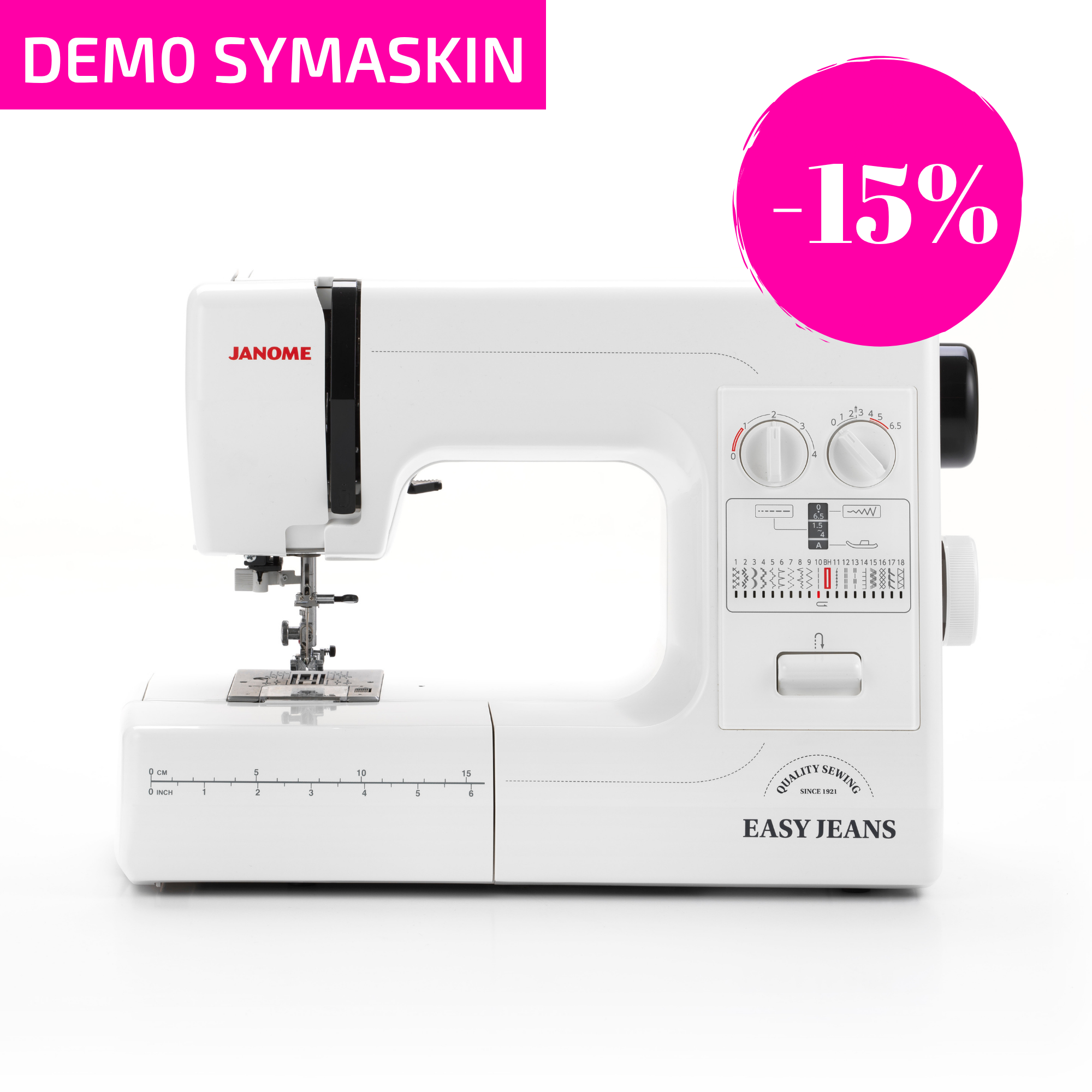 TILBUD Utstillingsmodell - Janome Easy Jeans 1800