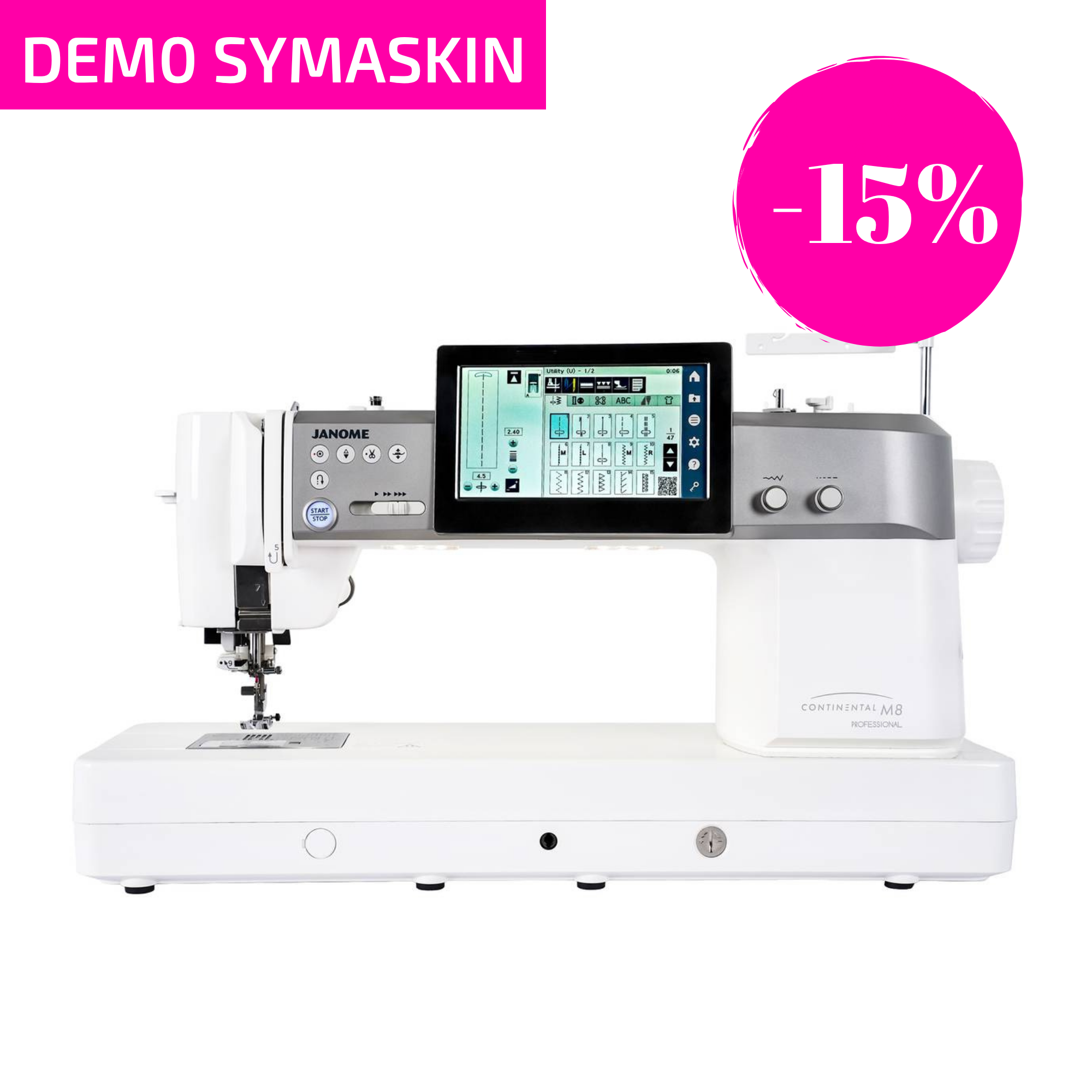 TILBUD Utstillingsmodell - Janome CM8 Continental