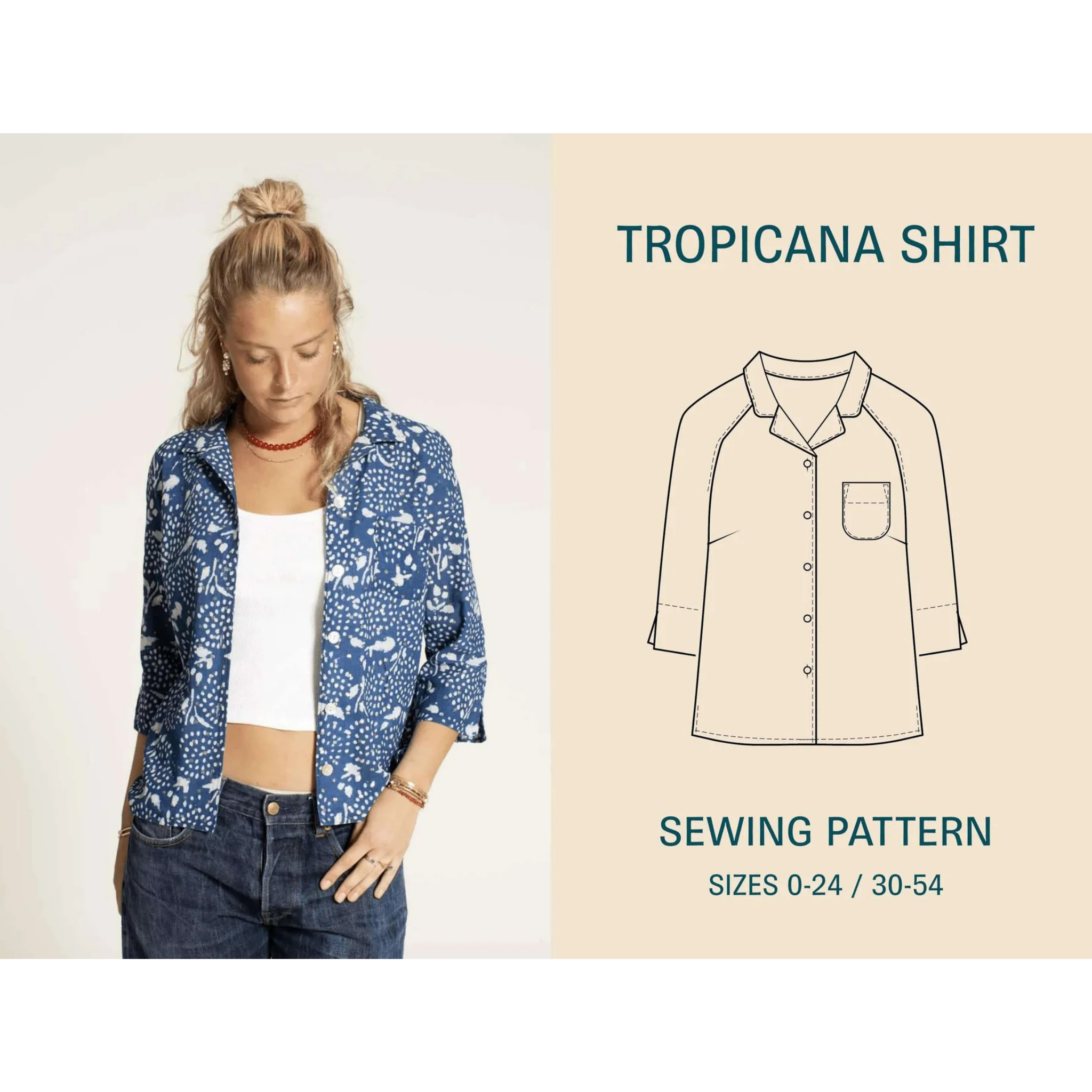 Wardrobe by Me - Tropicana Shirt, Dame Papir Mønster