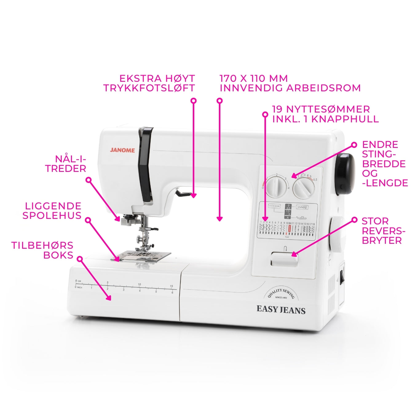 Janome Easy Jeans 1800 - mekanisk symaskin