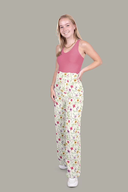 Musselin - Søte Blomster, Multi Farge
