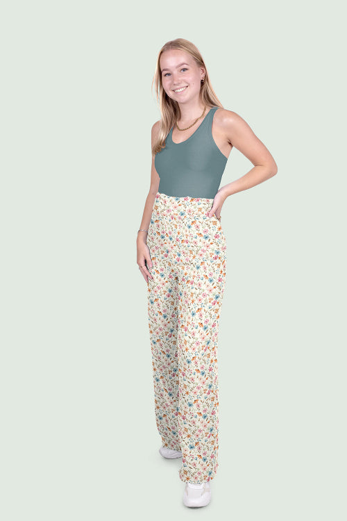Musselin - Blomsterhage, Multi