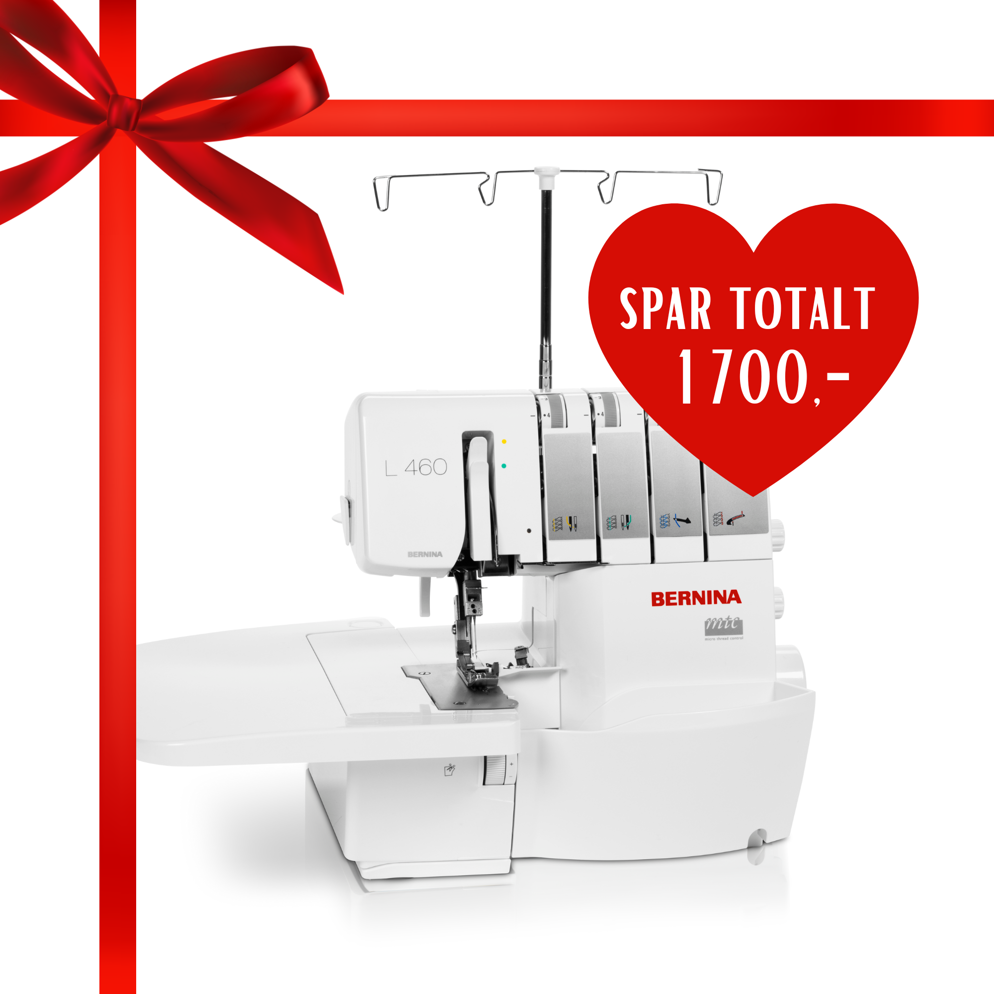 Kampanje! BERNINA L460 - Overlockmaskin inkl. sybord.