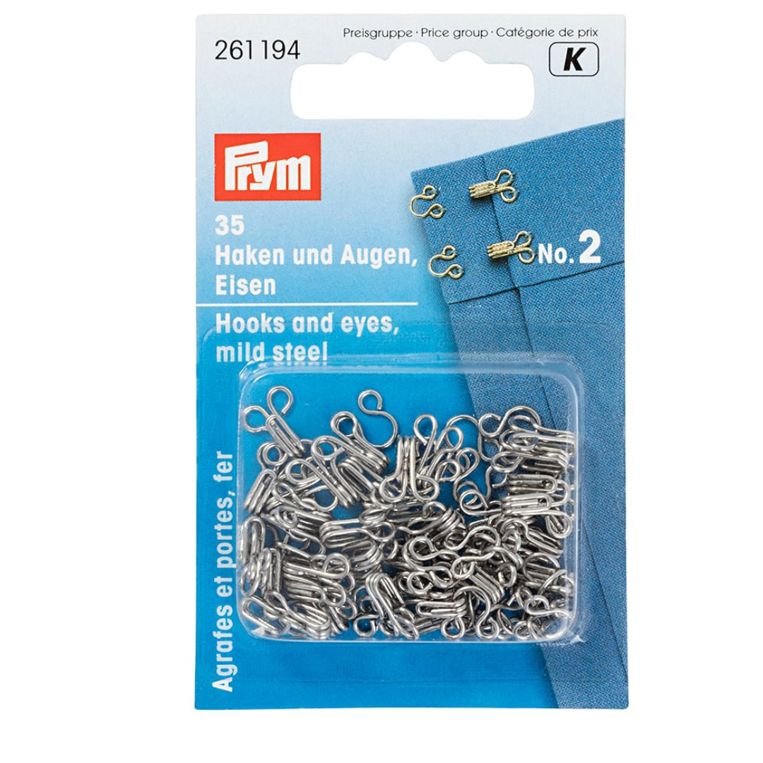 Prym Hekter sølv #2 35stk