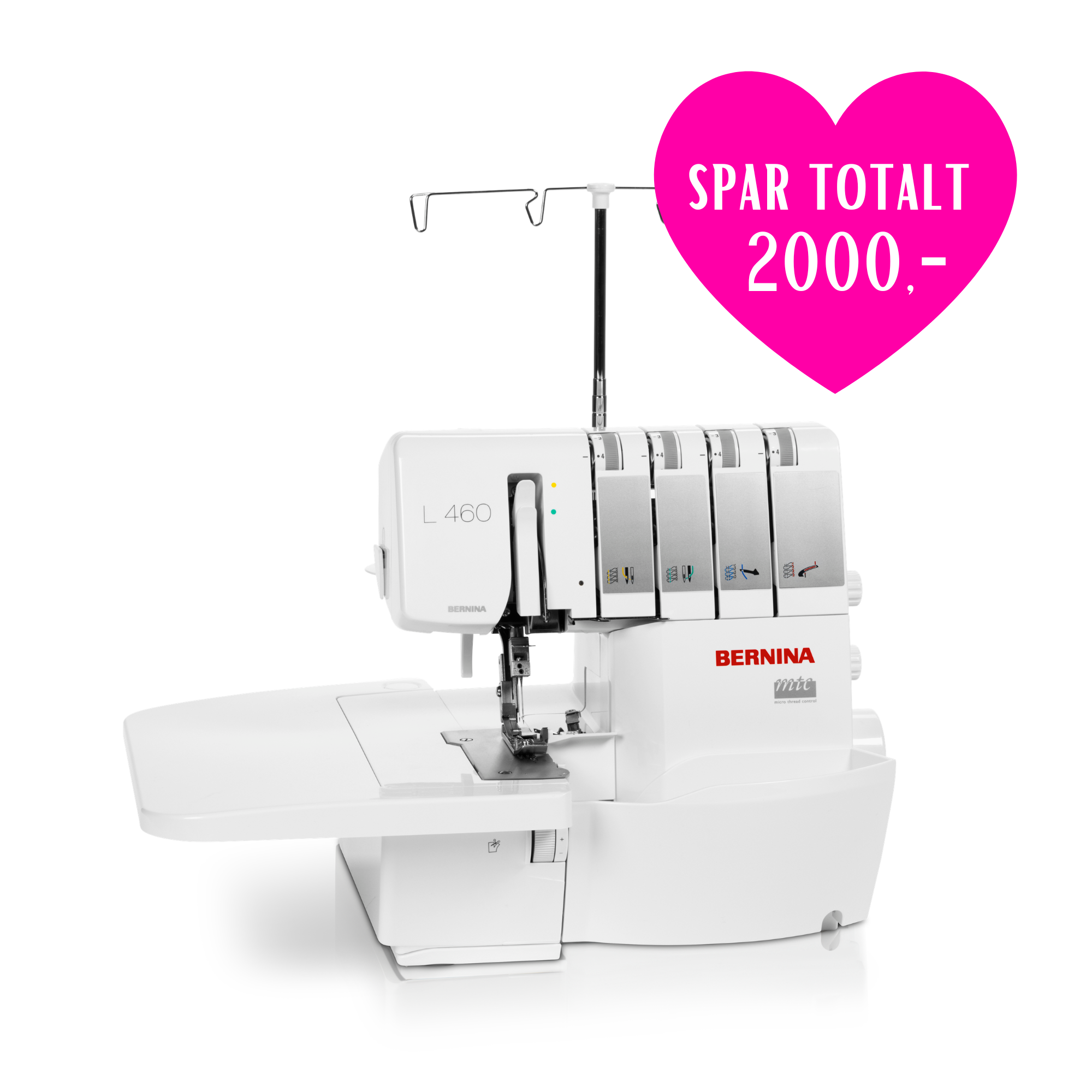 Kampanje! BERNINA L460 - Overlockmaskin inkl. sybord.