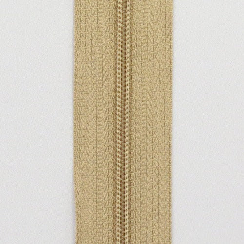 Metervare Glidelås (4mm), Beige