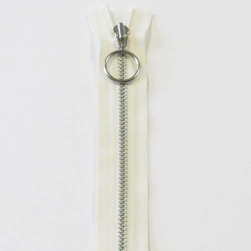 YKK Glidelås Metall 35cm, Offwhite