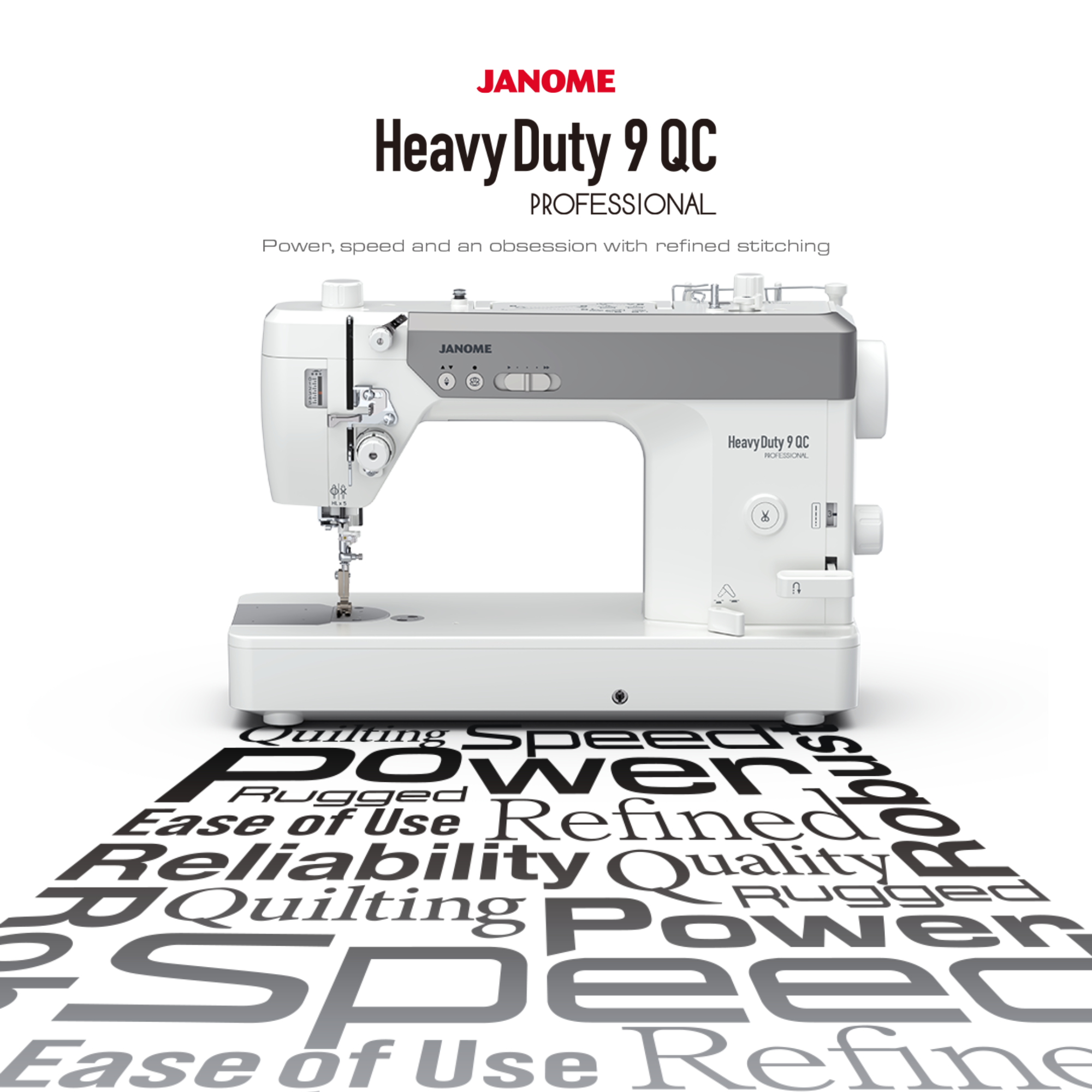 Nyhet! Janome Heavy Duty Rettsømsmaskin HD9QC Professional
