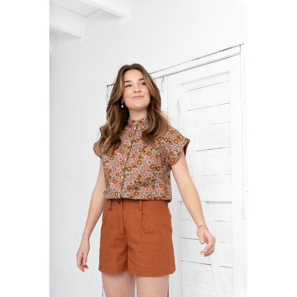 Vasket Lin - Vinrød