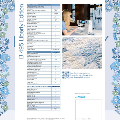 Kampanje! BERNINA 495 Liberty Edition - Stitch Your Love Story