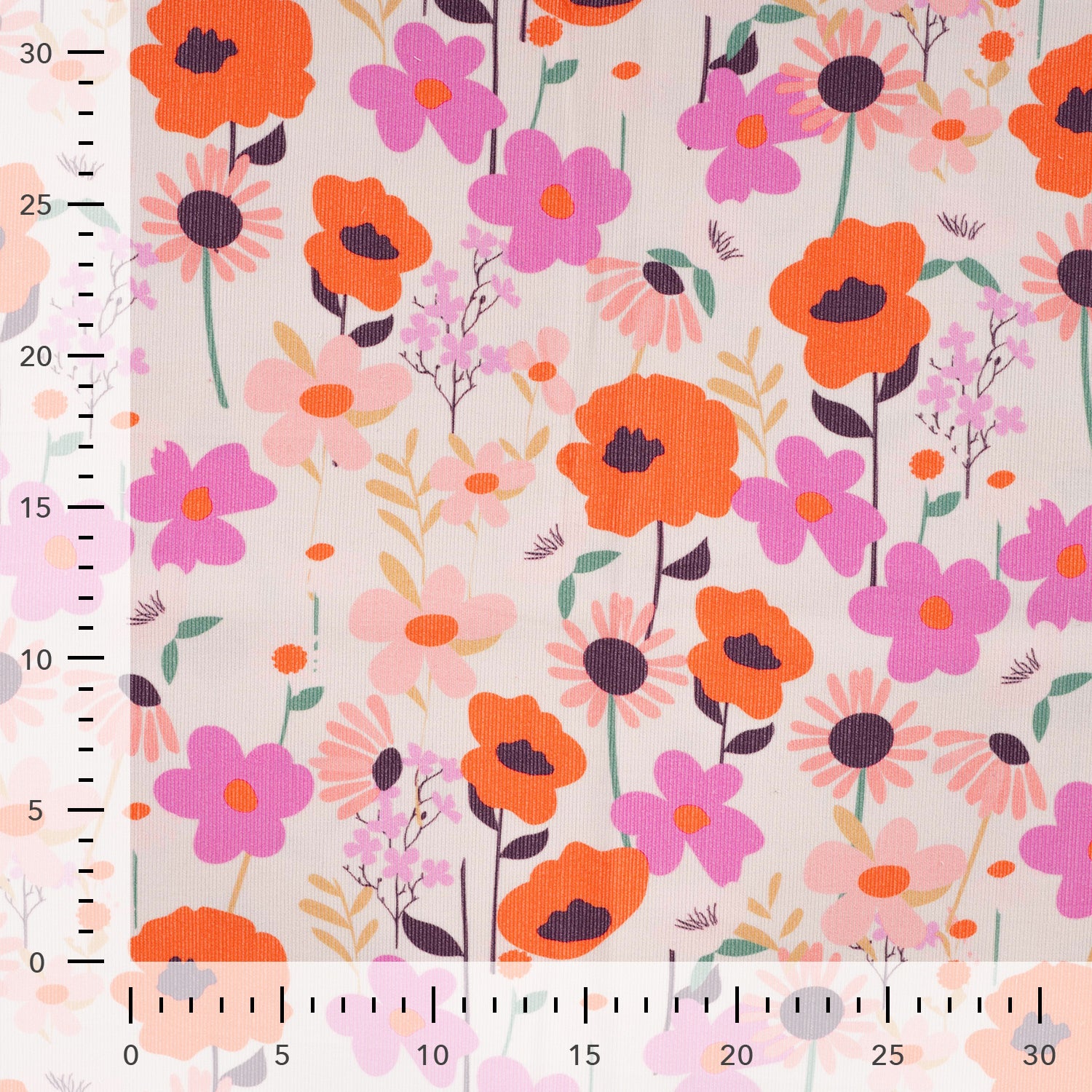 Baby Kordfløyel - Digi Blomster