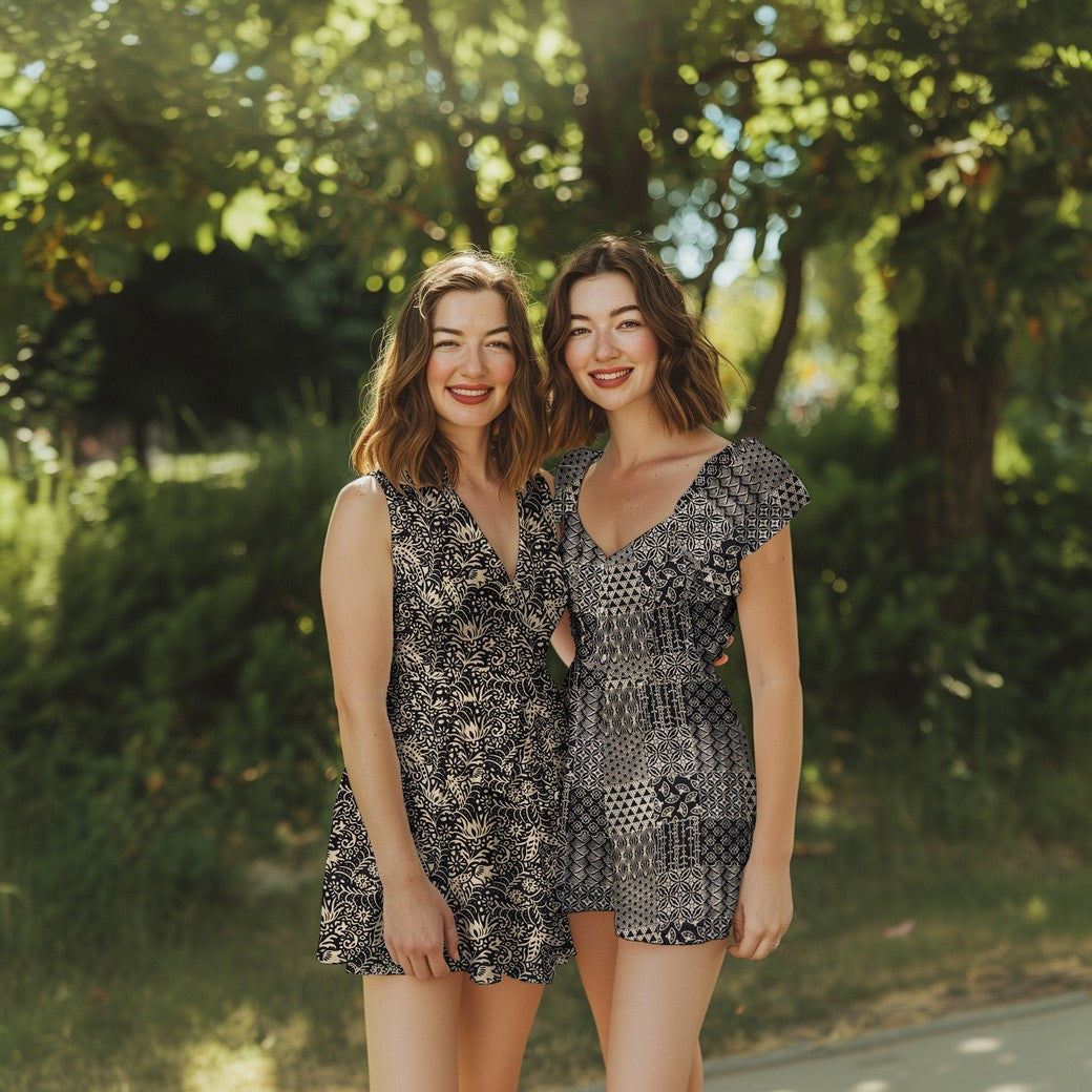 Beklednings Bomull - Batikk, Mørk blå