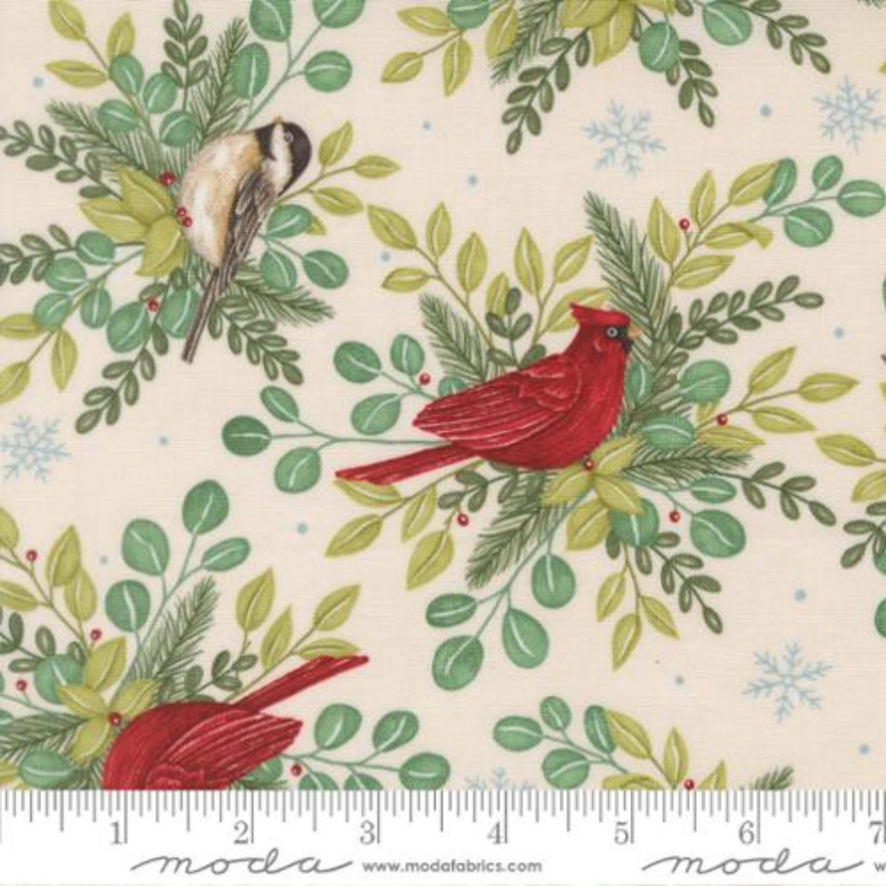 Bomull - When Snow Falls Jul fugler krem