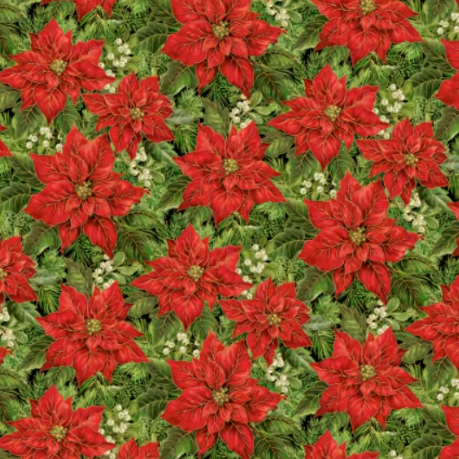 Bomull - Julestjerne grønn