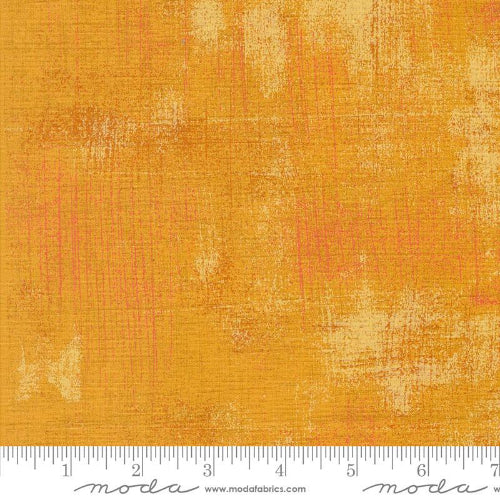 Bomull - Grunge Basics OJ, Gul Oransje