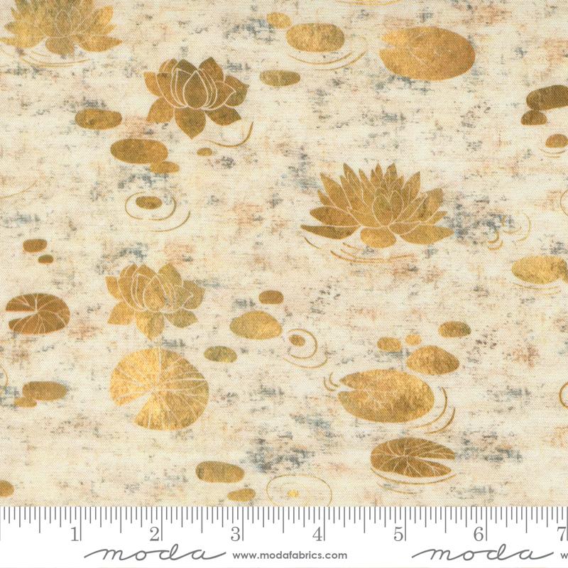 Bomull - Moda Tranquil Patina Natur blomster