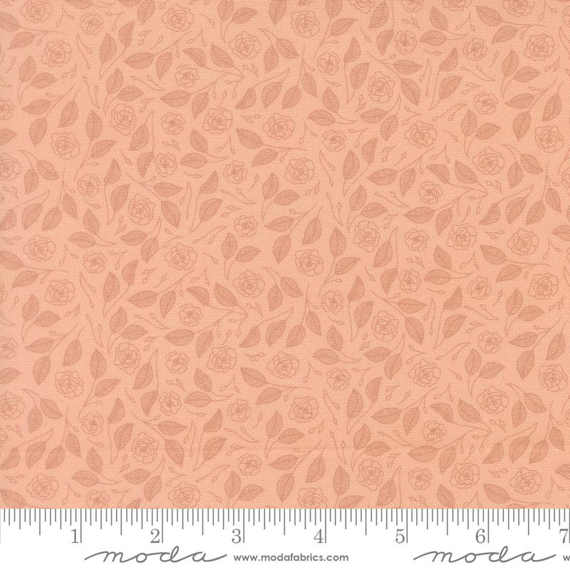 Bomull - Petalush Lush blomster rosa fersken