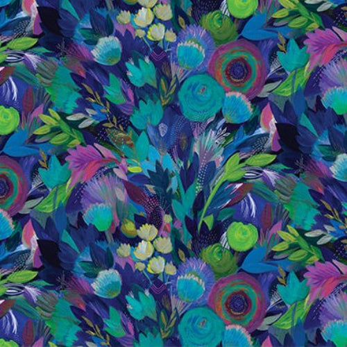 Bomull - Rise Florals, Blomster