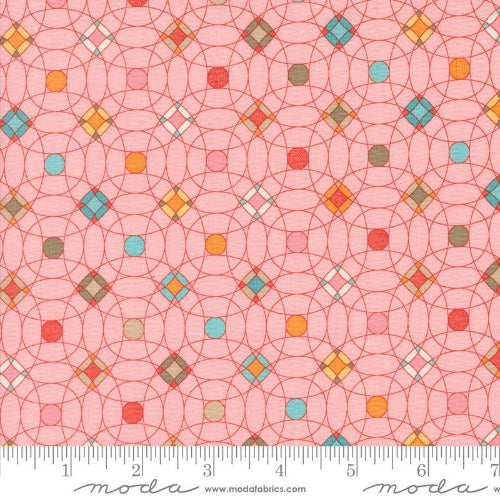 Bomull - Sunday Brunch Geometrisk, Rosa