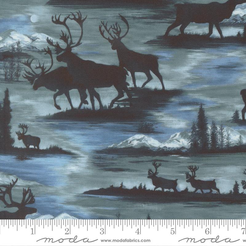 Bomull - Wild Blue Yonder - Dyr Sky