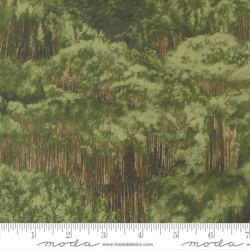 Bomull - Wild Blue Yonder Forest - Skog Grønn