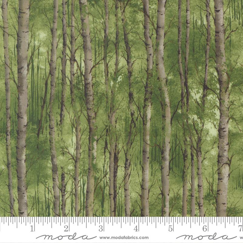 Bomull - Wild Blue Yonder Pine Furu trær