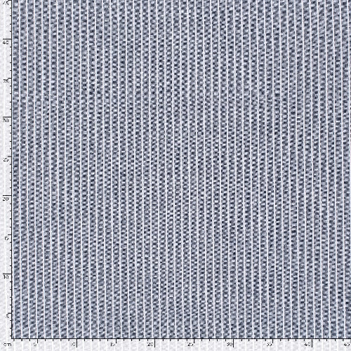 Chambray Lin Bomull - Striper, Mørk Blå