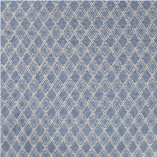 Chambray med Broderi - Diamanter
